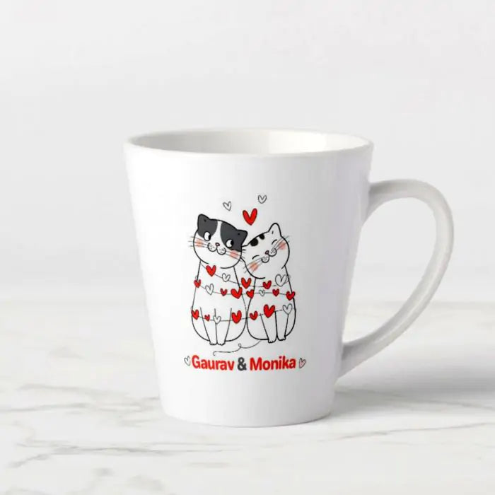 Cats in Love Valentine Day Conical Mug