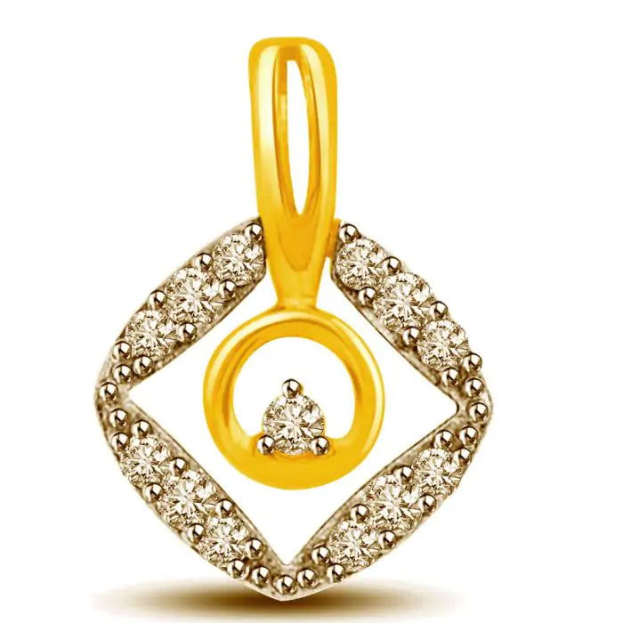 You are in My Heart Two Tone Diamond & Gold Pendant