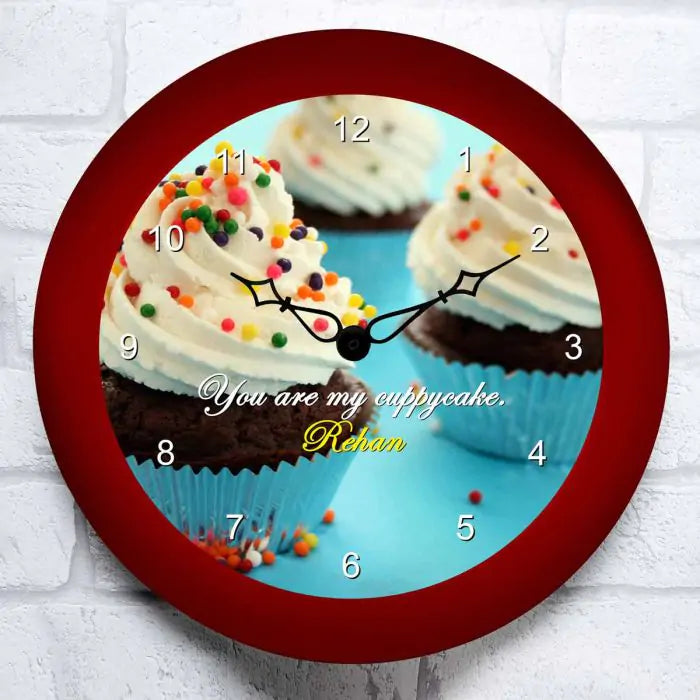 Personalised Cuppycake Wall Clock
