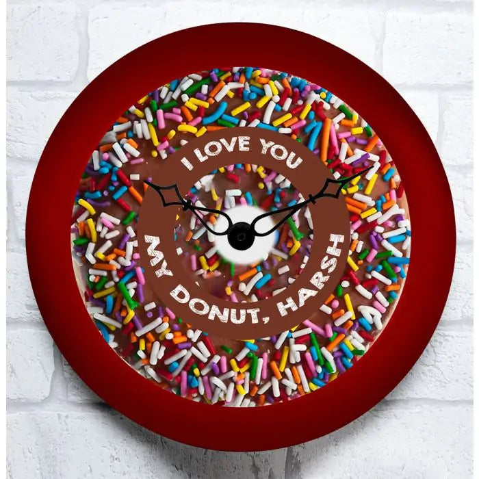 Personalised Doughnut Wall Clock