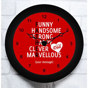 Personalised For Father Wall Clock