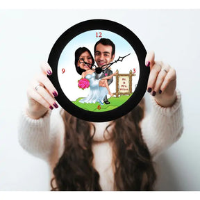 Personalised Mr. And Mrs. Wall Clock