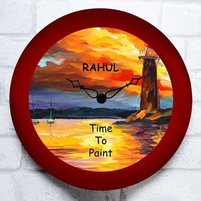 Personalised Painting Wall Clock