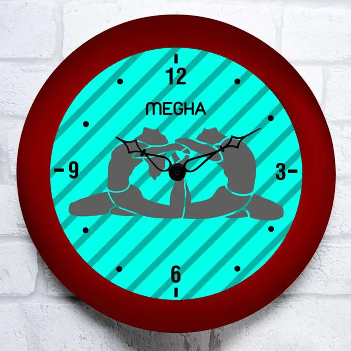 Personalised Yoga Wall Clock