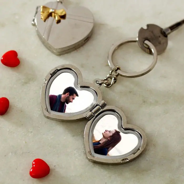 Personalised Heart Photo Frame Keychain