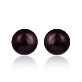 Black Tahitian Pearl Studs - Gold-4