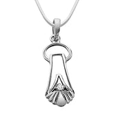 Surat Diamonds Essence of Purity - Real Diamond & Sterling Silver Pendant with 18 Chain