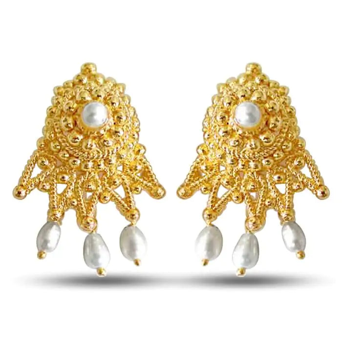 Surat Diamonds Cute Cupid Pearl Earrings