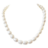 Surat Diamonds Single Line Real Big Elongated Pearl Necklace for Women