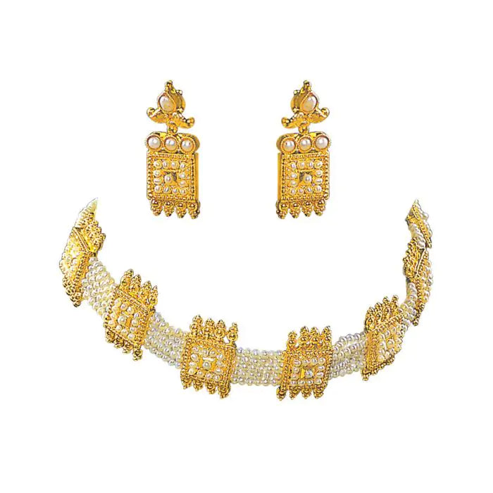 Surat Diamonds Choker Magic Necklace and Earring Set