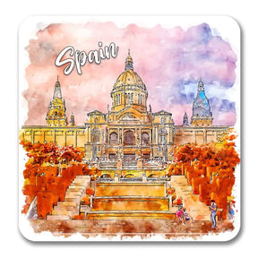 Madrid Spain Watercolor Souvenir Magnet-1