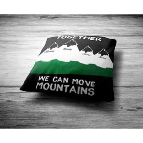 Together We Can Move Mountains Personalised Cushion